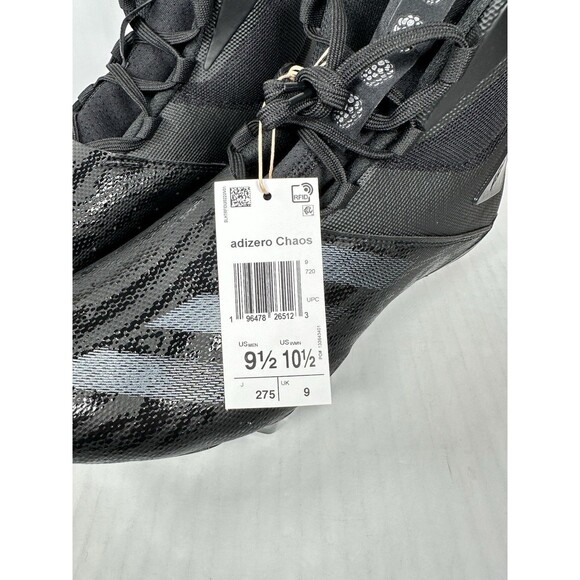 Size 9.5 adidas ADIZERO Chaos Football Cleats Athletic Mens Black ID9103 NEW main image 8